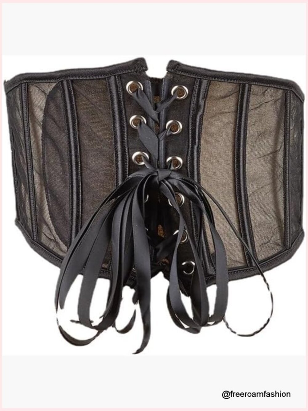 Wide Lace Up Corset Belt Elastic Waist Cincher for Dresses Costume